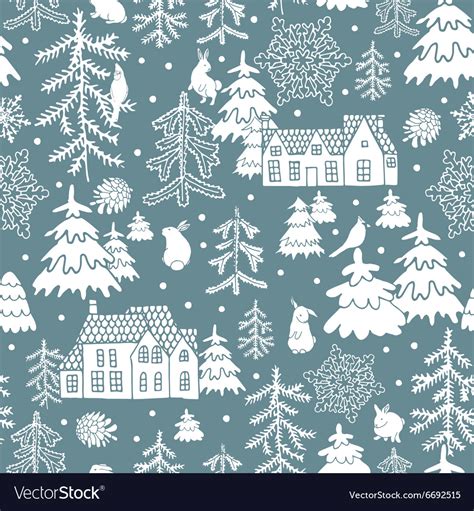 winter seamless pattern royalty  vector image
