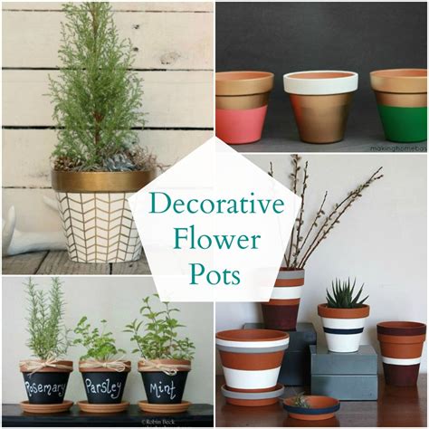 decorative flower pots organize  decorate