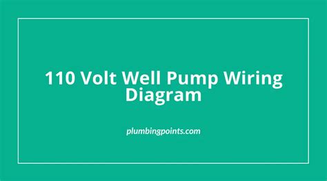volt  pump wiring diagram plumbingpoints