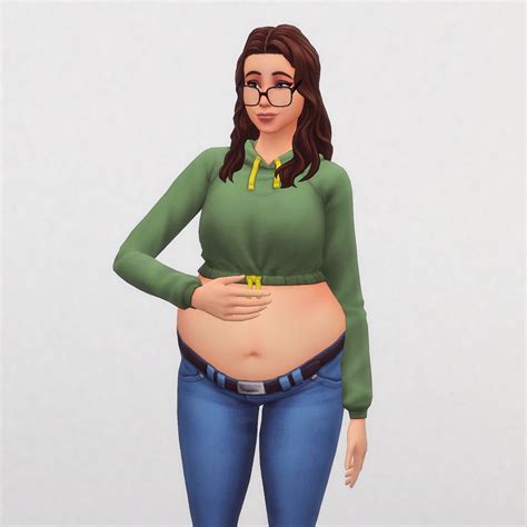 sims  pregnant belly slider mod