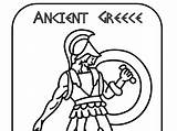 Greece Ancient Pages Coloring Colouring Warrior Rome Getcolorings Zeus Athena Chariot Etc Getdrawings Hoppy Times sketch template