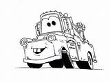 Mater Tow Coloring Pages Cars Getcolorings Color Printable Getdrawings sketch template