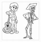 Coco Coloring Pages Characters Printable Kids Print sketch template