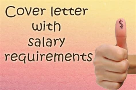 sample cover letter  salary requirements hr letter formats