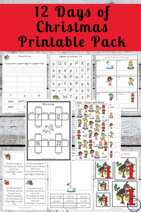 days  christmas printable pack simple living creative learning