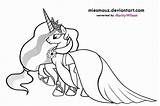 Coloring Pony Little Celestia Pages Princess Popular sketch template