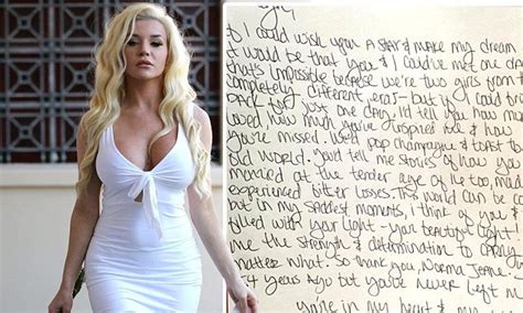 Courtney Stodden Pens Heartfelt Letter To Marilyn Monroe