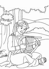 Harp Arpa Saul Colorir Harpa Printable Tocando Kids Mephibosheth Jonathan Samson Craft Colorironline Anoints Puzzle Onlinecoloringpages sketch template