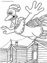 Coloring Pages Chicken Run Cartoon Color Printable Character Kids Characters Sheet Sheets Found sketch template