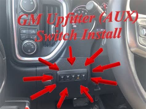 gm upfitter switch install  body style  part  fusebox install youtube