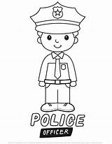 Police Officer Policier Officier Cop Helper Jeune Imprimer sketch template
