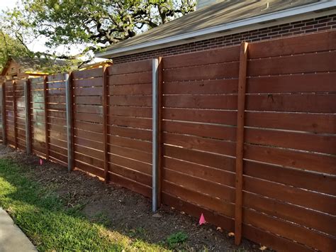 metal  wood fence posts sierra fence  austin  rock cedar park texas