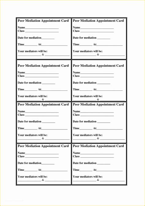 appointment reminder cards template  heritagechristiancollege
