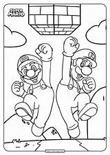 Supermario Luigi sketch template