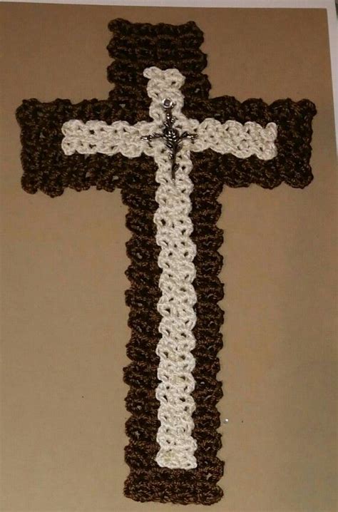 crocheted cross crochet cross crochet lovers cross necklace symbols