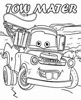 Mater Coloring Tow Cars Color Pages Sheet Characters Printable Print Topcoloringpages sketch template