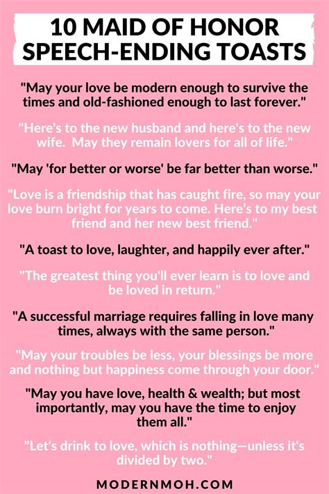 35 Maid Of Honor Speech Quotes To Enhance Your Toast – Artofit