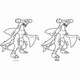 Garchomp Rayquaza Xcolorings Hoopa Unbound sketch template
