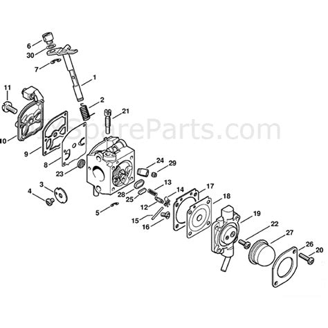 stihl bg   blower bg  parts diagram carburetor cq  bg