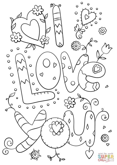 incredible coloring pages  love