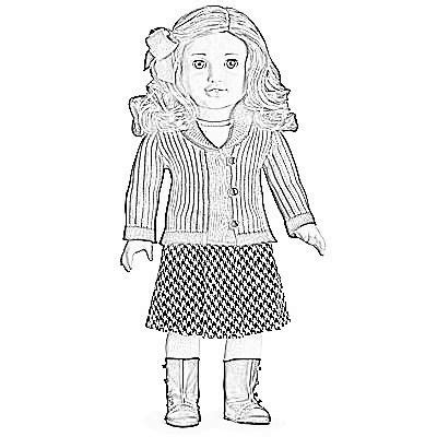 american doll caroline coloring pages sketch coloring page