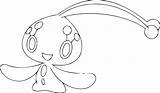 Manaphy Coloring Getdrawings Pages sketch template
