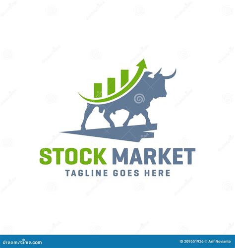 modern stock market logo stock vector illustration  increase