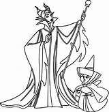 Maleficent Getcolorings Sleeping Wecoloringpage sketch template