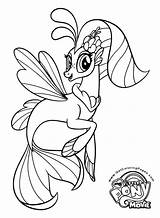 Pony Coloring Little Pages Movie Princess Skystar Mlp Tempest Hippogriff Shadow Printable Color Kleurplaten Seapony Character Print Colouring Queen Mermaid sketch template
