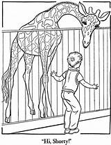 Zoo Coloring Pages Giraffe Animals Kids Printable Animal Book Print Colouring Clip Exhibit Printables Color People Giraffes Sheet Preschool Wild sketch template