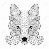 Fox Tattoo Coloring Pages Getdrawings Drawing sketch template