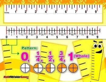 ruler fractions posteranchor chart  cards