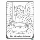 Michael Coloring Archangel 14kb 300px sketch template