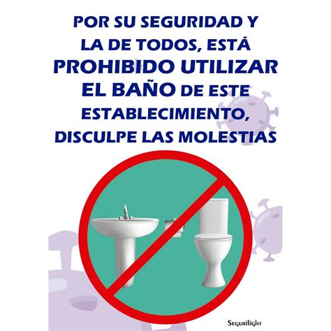 cartel prohibido usar el bano segurilight senalizacion