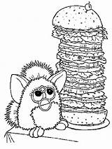 Coloring Burger Pages Cheeseburger Hamburger King Printable Furby Template Getcolorings Comments Getdrawings sketch template