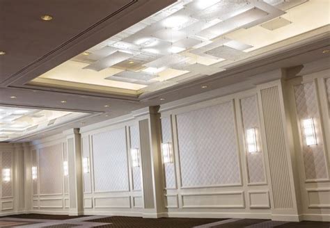 ballroom ceiling installation  profile ceiling overlapping panels iworks  ceiling