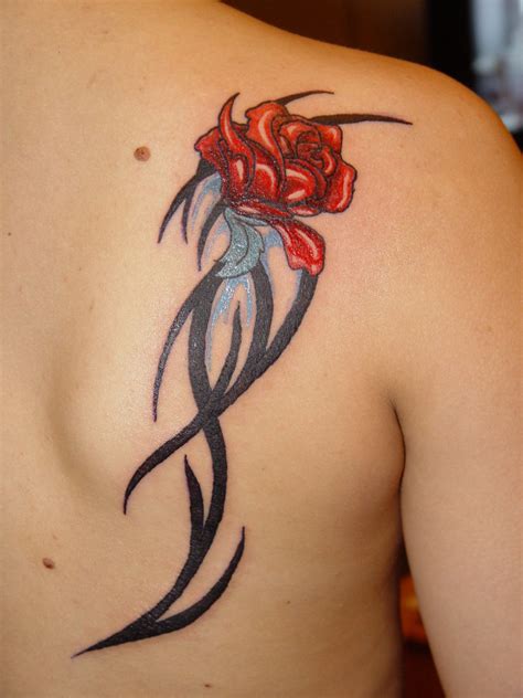 26 beautiful tribal rose tattoos