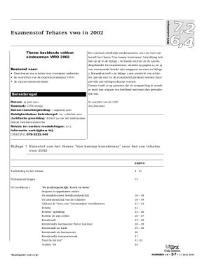 fillable  instellingsinformatie duo kunst algemeen vwosyllabus centraal examen  fax