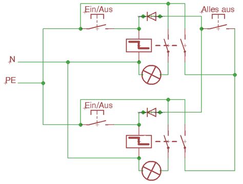 schaltplan stromstossschalter wiring diagram