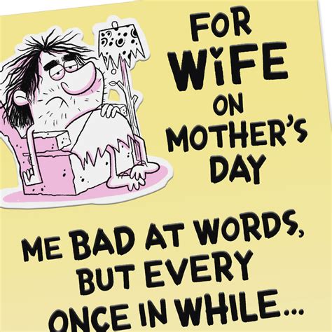 caveman funny pop  mothers day card  wife greeting cards hallmark