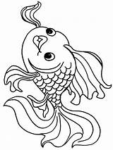 Coloring Pages Goldfish Recommended Kids Goldfishes sketch template