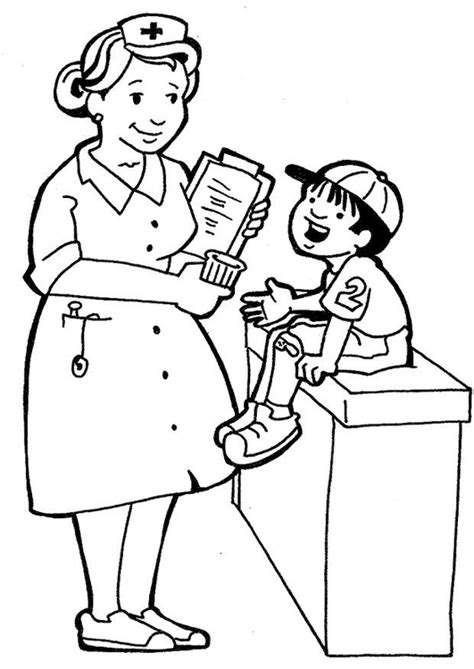 coloring page nurse  printable coloring pages img