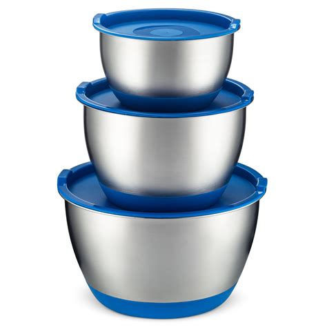 bezrat stainless steel mixing bowls  lids set   quality