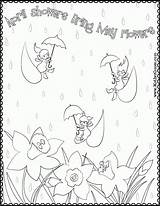 Coloring Showers April Pages May Bring Flowers Printable Colouring Popular Library Clipart sketch template