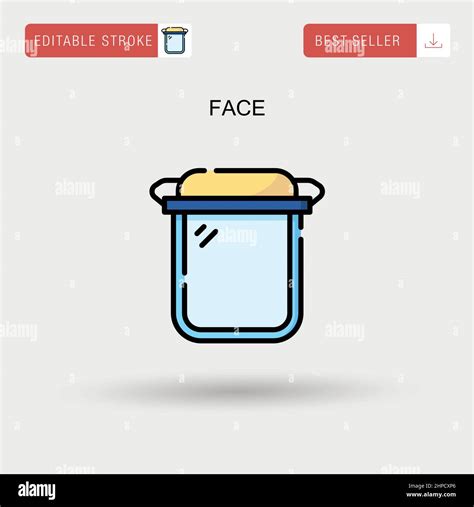 face simple vector icon stock vector image art alamy