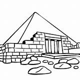 Ruins Coloring Pyramid Giza Coloringsky sketch template