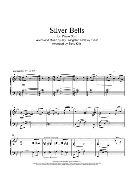 silver bells  piano solo   sheet musicsheetsorg