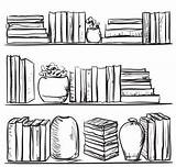 Bookshelves sketch template