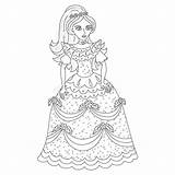Coloring Colorare Spangles Principessa Shining Vestito Lustrini Brillante Bella Fairy sketch template