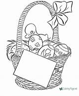 Easter Coloring Pages Basket Happy Colouring Printable Color Bunny Sheets Print Empty Eggs Baskets Cards Card Printing Help Kids Below sketch template